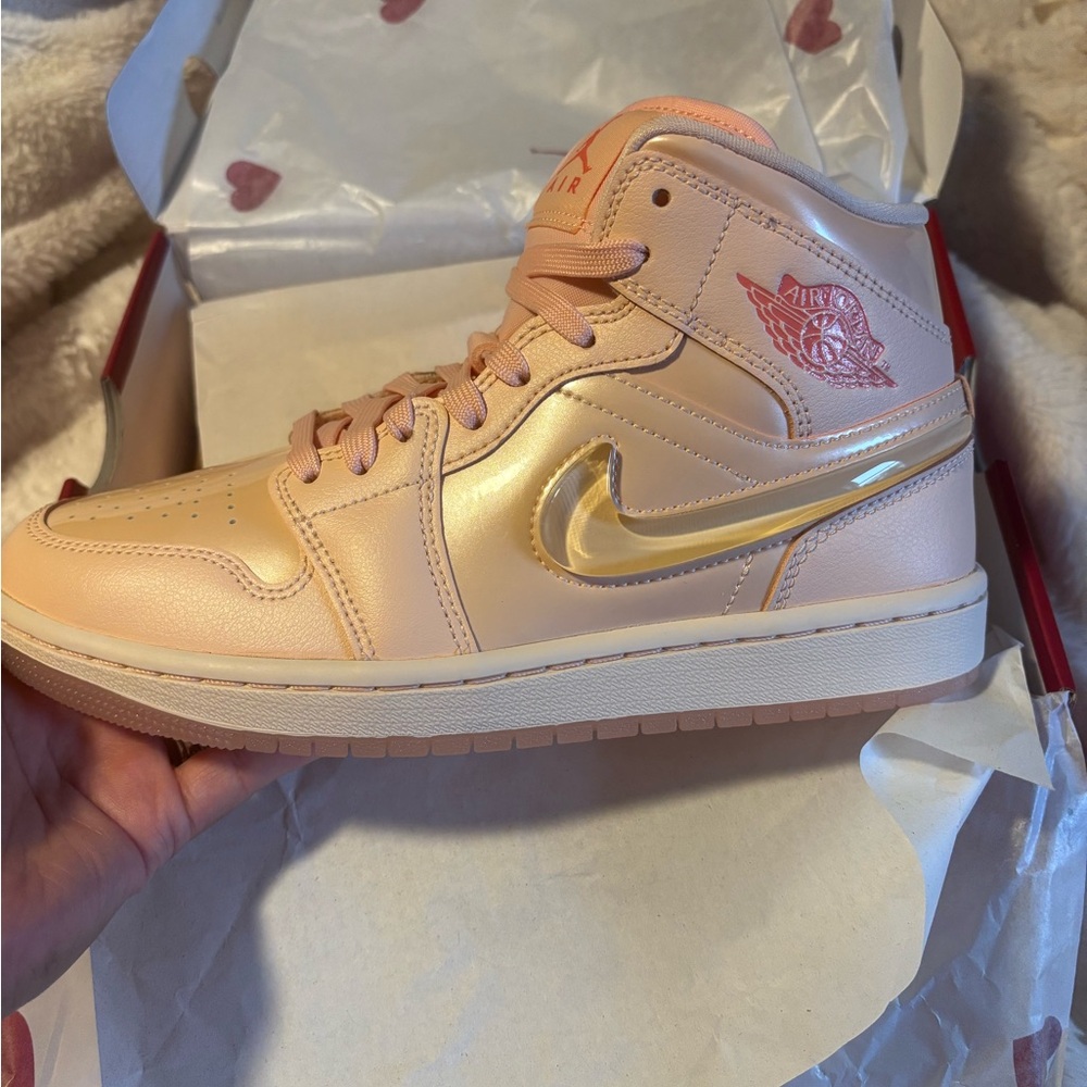 Jordan Washed Coral and Pink Salt Sneakers